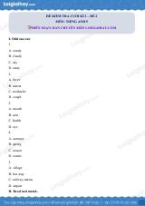 Đề thi học kì 2 Tiếng Anh 5 - Đề số 2